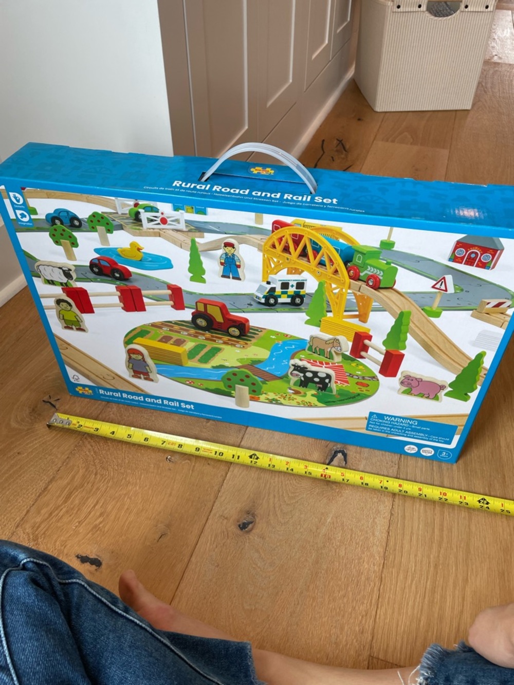 Rural Road and Rail Set - Colorful Wooden Kids Toy
